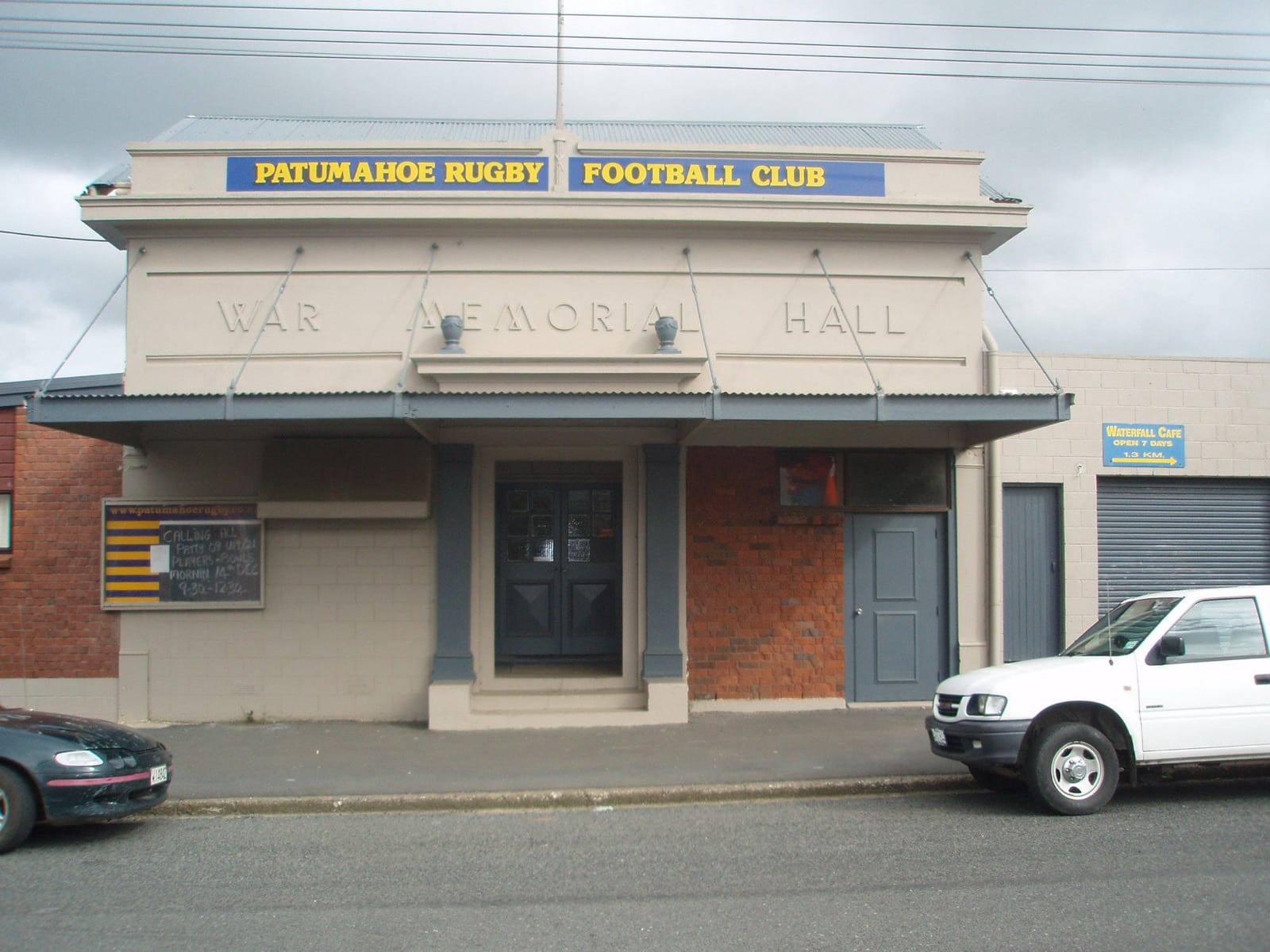 The Patumahoe War Memorial Hall, home of the Patumahoe Rugby Football Club.