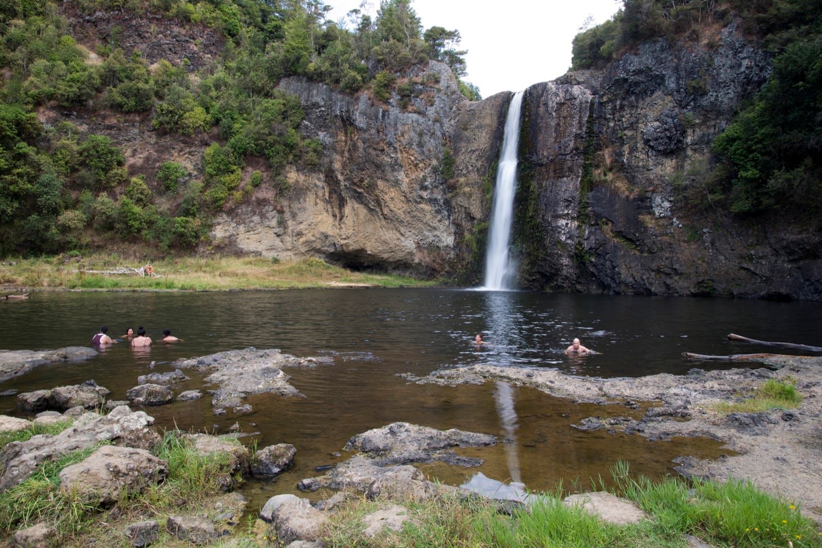 Hunua Falls and its bush-lined swimming hole in the Hunua Ranges, south Auckland.